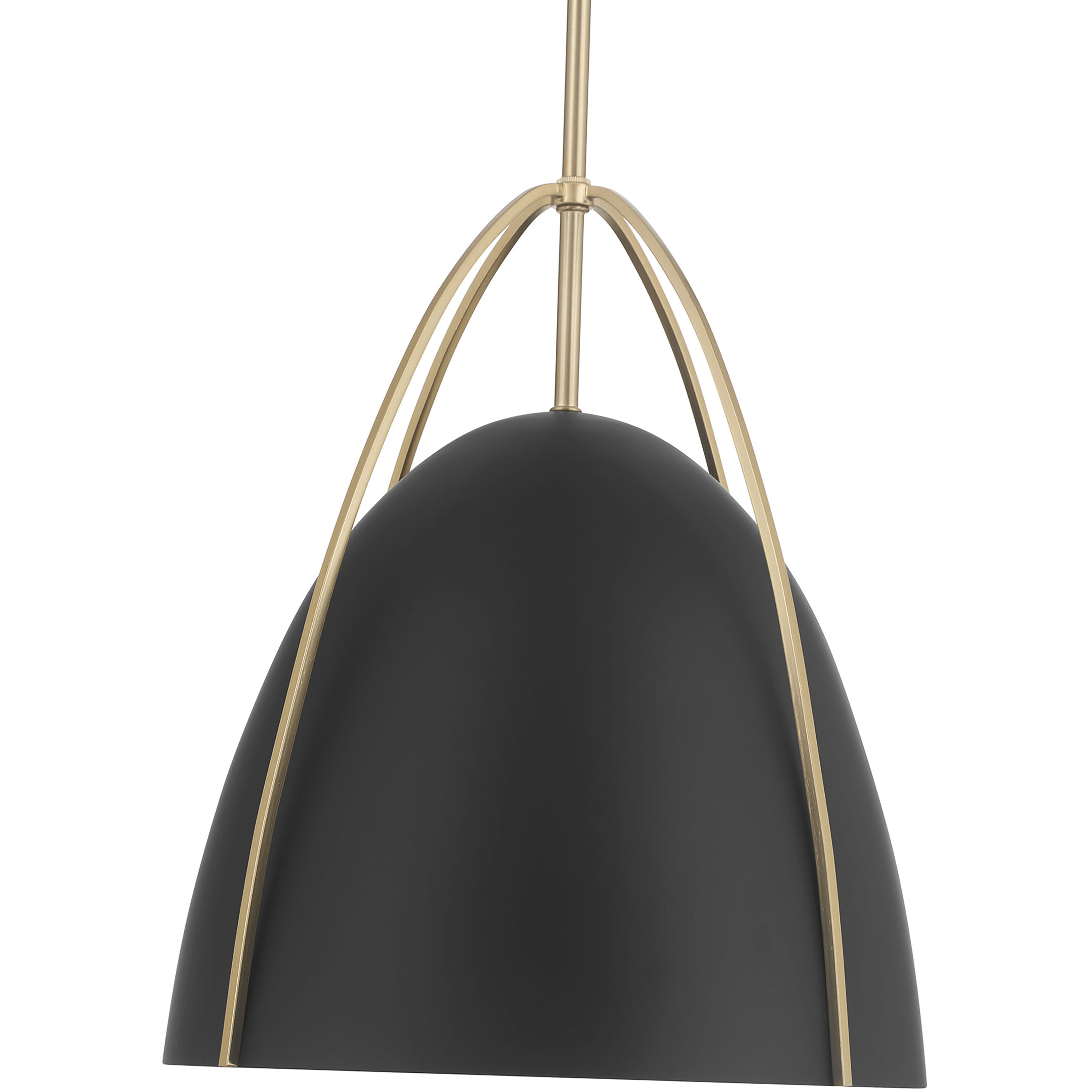 Pomelle 1 Light 13.75 inch Matte Black and Modern Gold Pendant Ceiling Light in Matte Black/Modern Gold