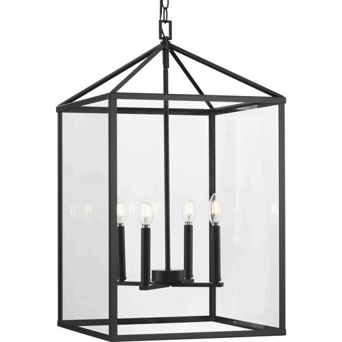 Hillcrest 4 Light 17 inch Matte Black Foyer Light Ceiling Light