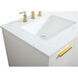 Blake 60 X 22 X 34 inch White Vanity Sink Set