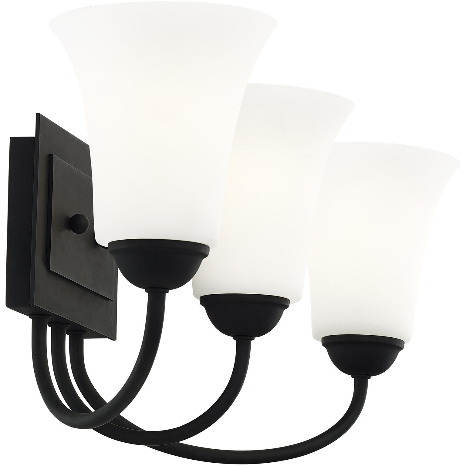 Ridgedale 3 Light 24 inch Black Bath Vanity Wall Light