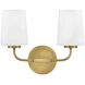Kline LED 14.25 inch Heritage Brass Bath Light Wall Light