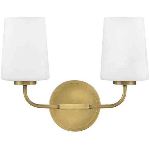 Kline LED 14.25 inch Heritage Brass Bath Light Wall Light