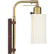 Mid-Century 7 inch 40.00 watt Natural Brass Adjustable Wall Sconce Wall Light