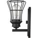 Piers 1 Light 5 inch Matte Black Sconce Wall Light