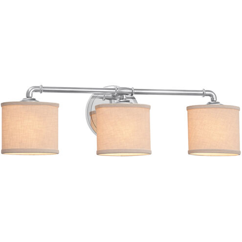 Textile LED 23.75 inch Dark Bronze Bath Bar Wall Light in 2100 Lm LED, White, Square with Flat Rim