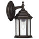 Main Street 1 Light 12 inch Old Bronze Outdoor Wall Lantern