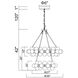 Arya LED 39 inch Black Chandelier Ceiling Light