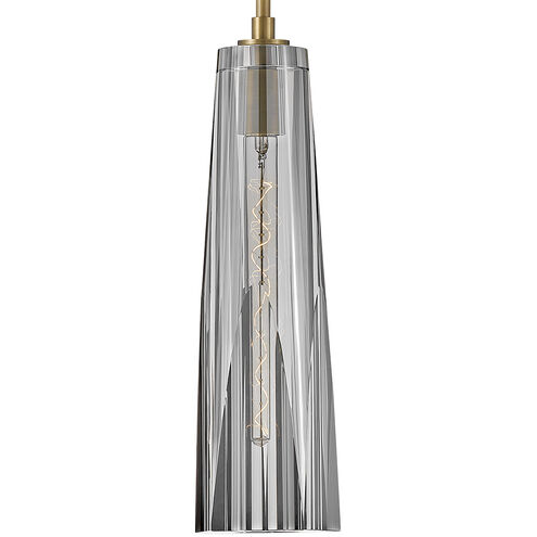 Cosette LED 5 inch Heritage Brass Pendant Ceiling Light in Heritage Brass / Smoke