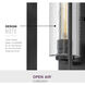 Rhodes Outdoor Wall Mount Lantern in Brushed Graphite, Non-LED