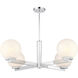 Modern 4 Light 38 inch Chrome Chandelier Ceiling Light