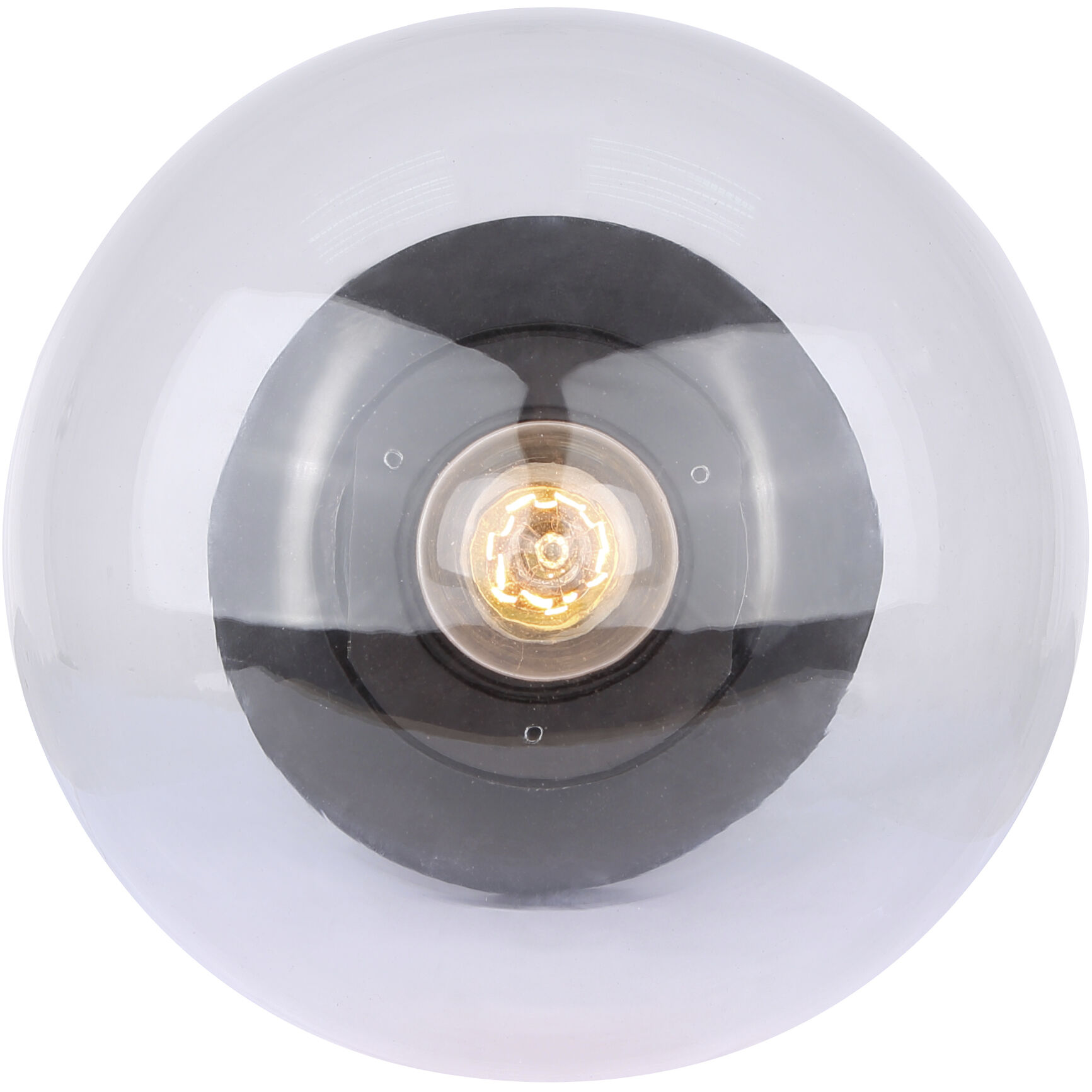 Camilo 1 Light 8 inch Matte Black Flush Mount Ceiling Light in Clear Glass