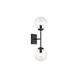Mid-Century Modern 2 Light 6 inch Black Wall Sconce Wall Light