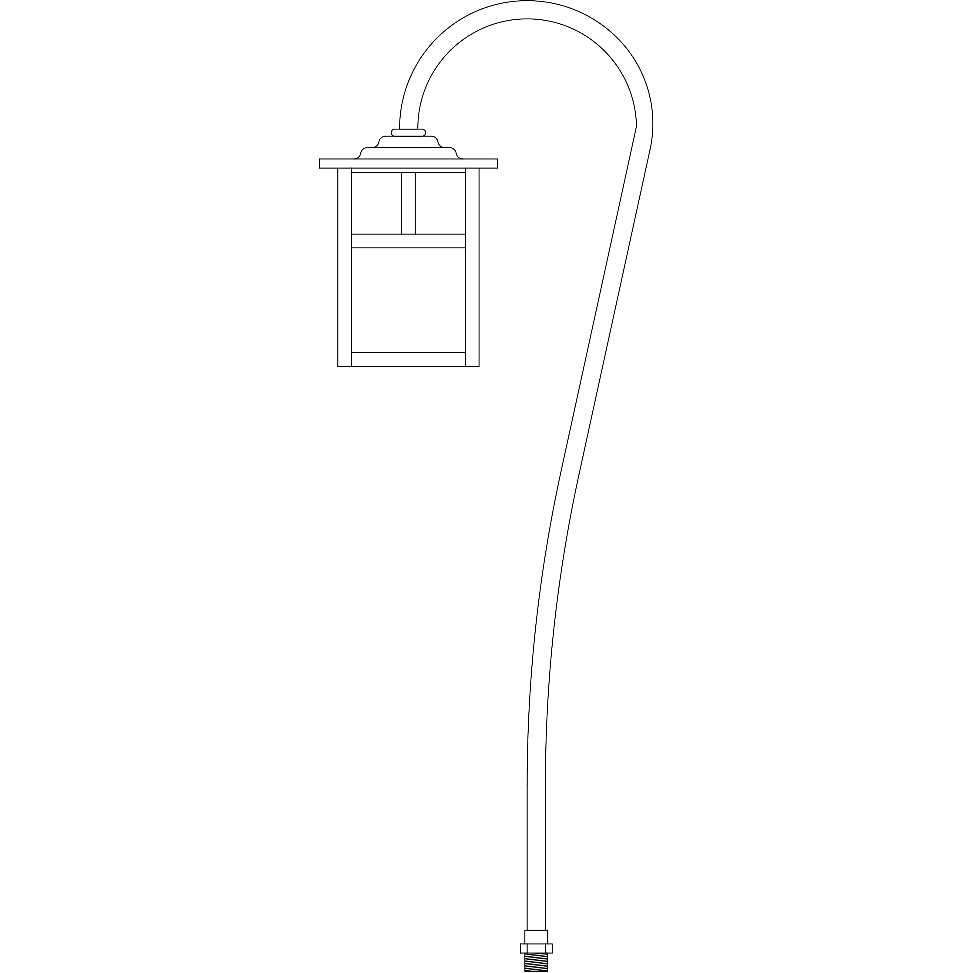 Mission 12V 18 watt Verdigris Patina Landscape Light in White Opalescent, T-Bar Overlay