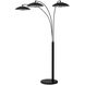 Saucer 86 inch 8.5 watt Matte Black Arc Floor Lamp Portable Light
