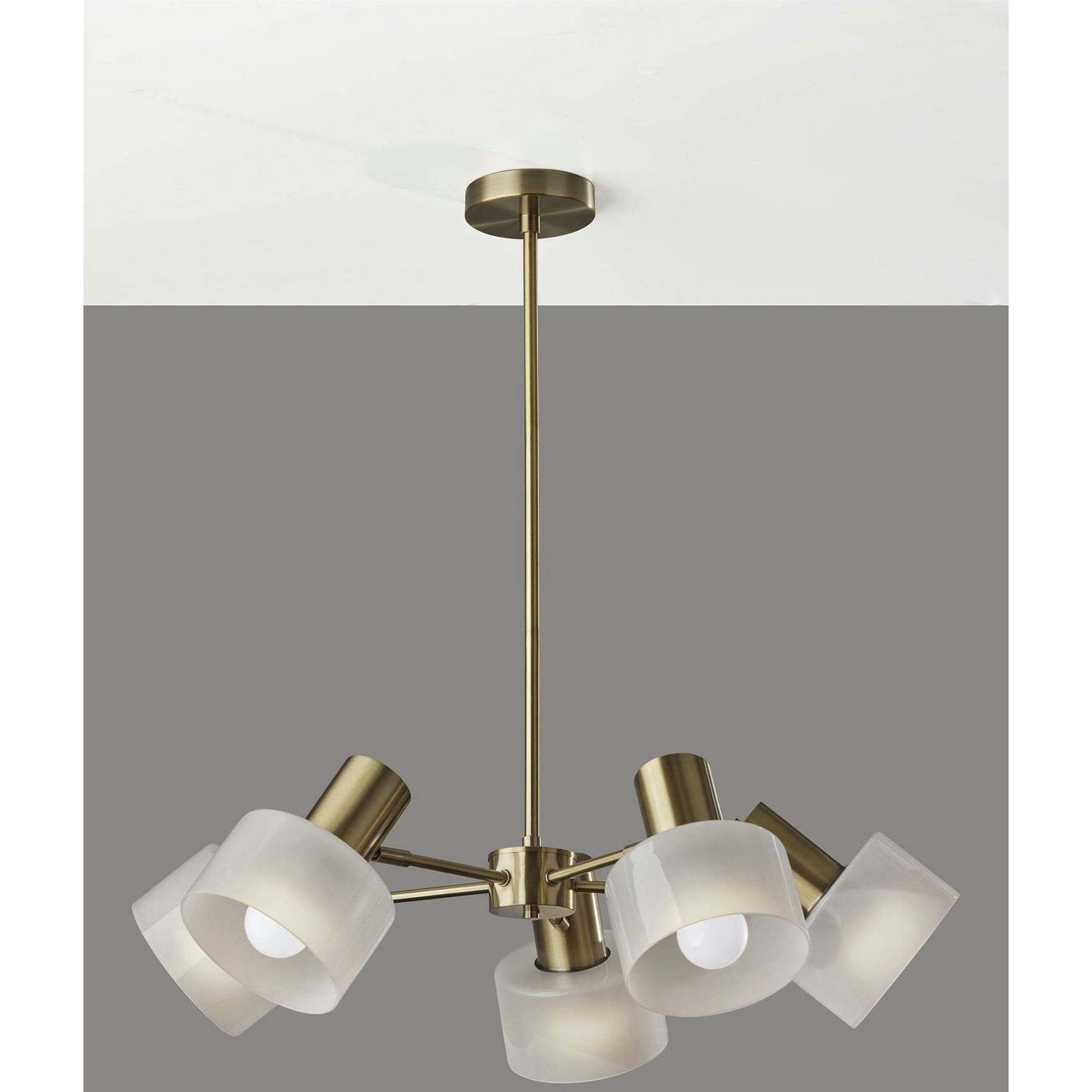 Rhodes 5 Light 25 inch Antique Brass Chandelier Ceiling Light