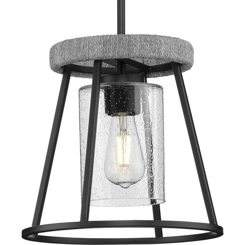 Laramie 1 Light 12 inch Matte Black Pendant Ceiling Light, Design Series