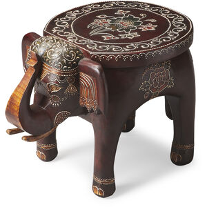 Botswana Hand Painted 17 X 15 inch Artifacts Accent Table