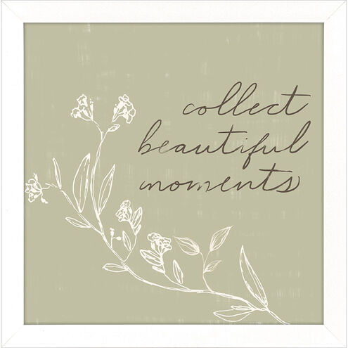 Always Thankful / Beautiful Moments / Grateful Heart / Simple Things Green and Pink and Gray and Blue Framed Art