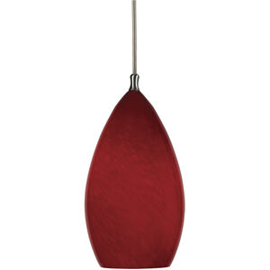 Signature 1 Light 4 inch Brushed Steel Pendant Set Ceiling Light