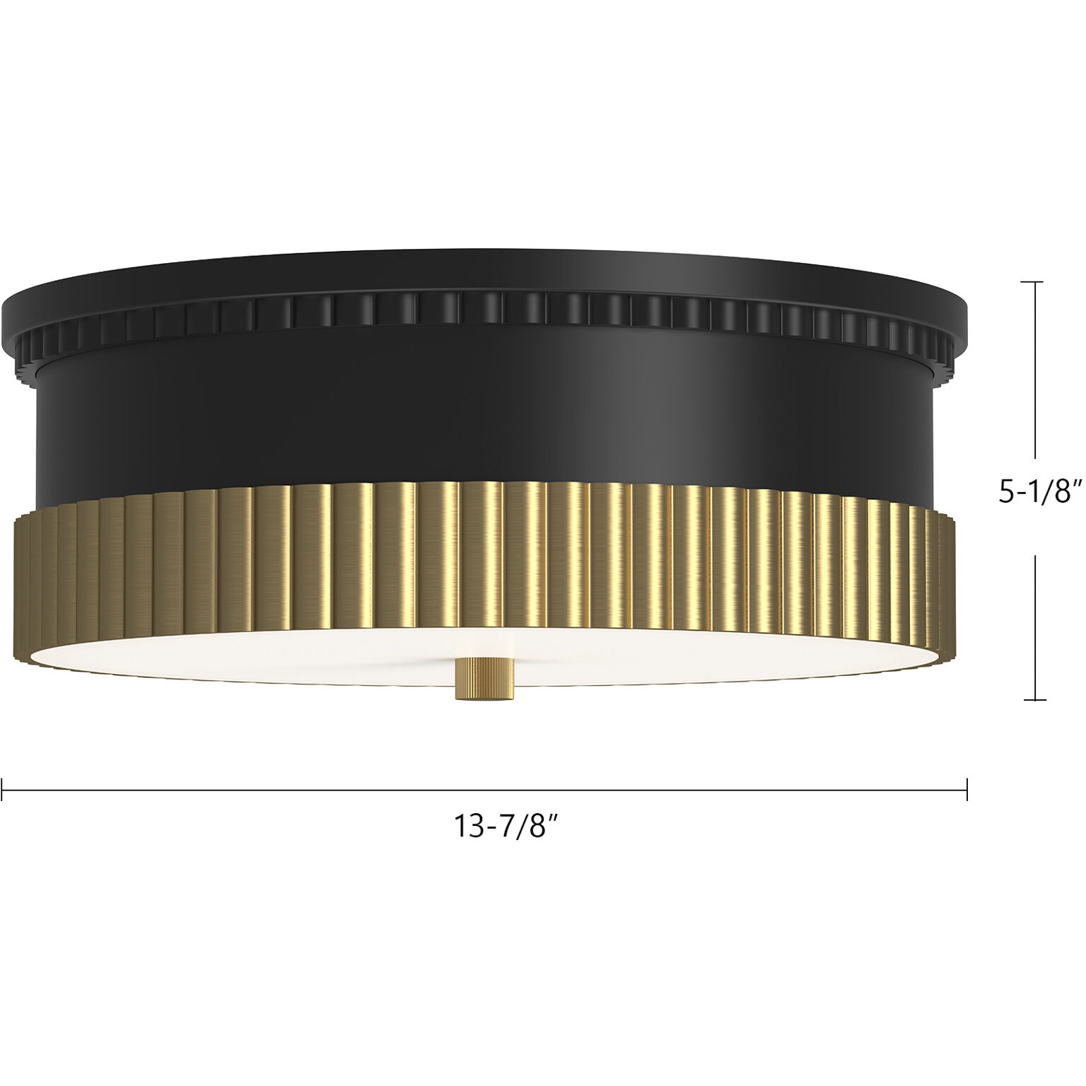 Alora Mood Rue 3 Light 14.25 inch Matte Black/Brushed Gold Flush Mount Ceiling Light in Matte Black and Brushed Gold