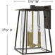 Walker Outdoor Wall Mount Lantern in Buckeye Bronze, Non-LED, Large