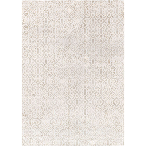 Shibori 132 X 96 inch Neutral and Brown Area Rug, Viscose