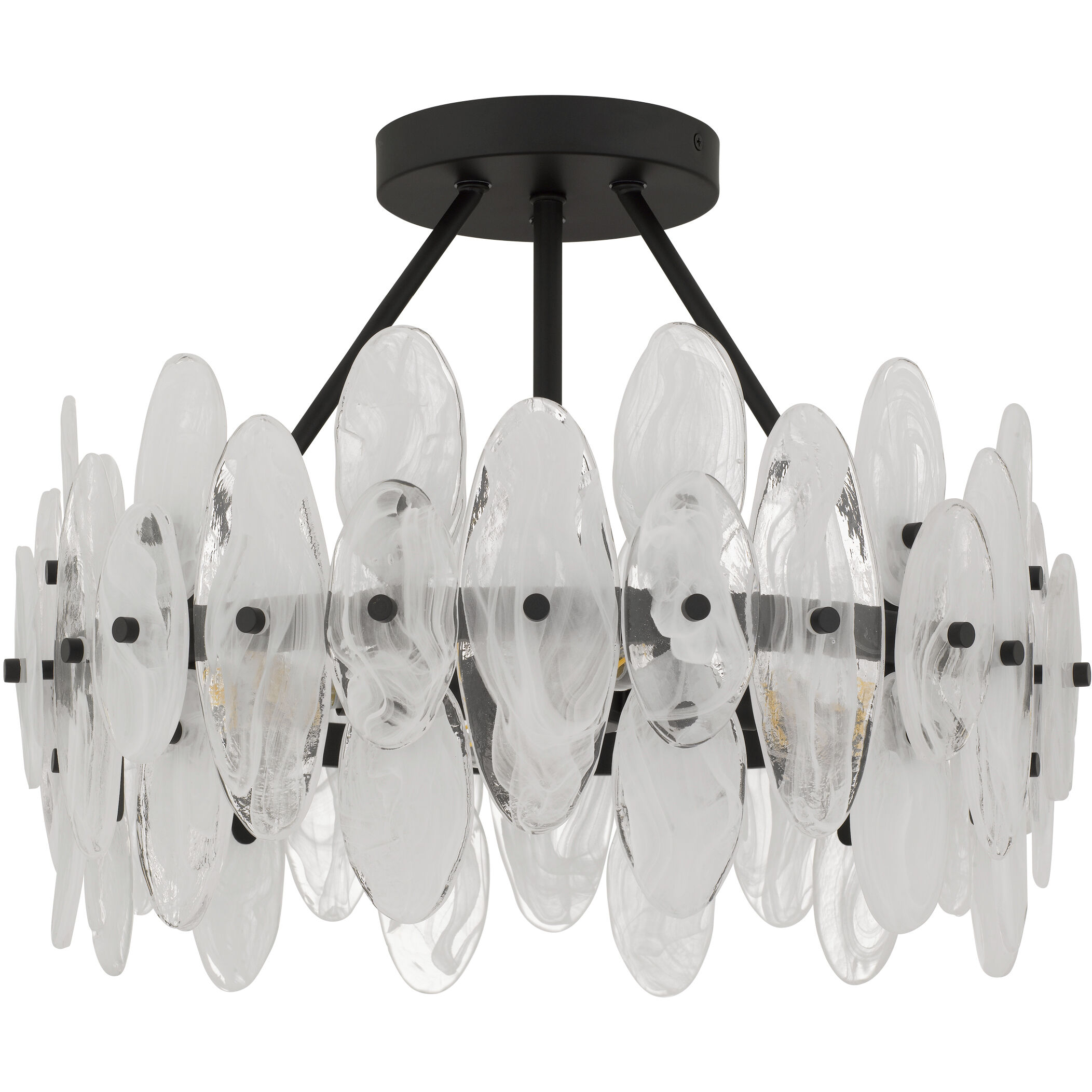 Abigail 4 Light 18 inch Matte Black Semi-Flush Mount Ceiling Light