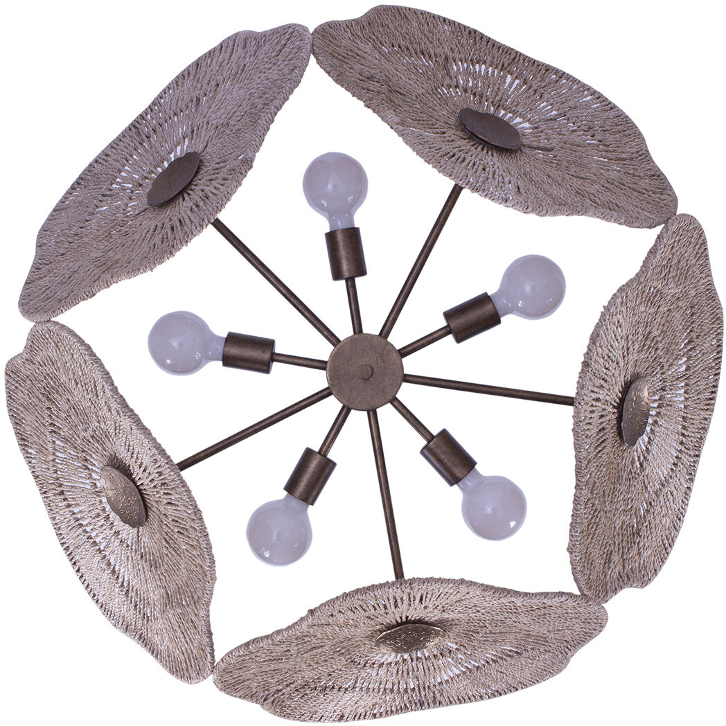 Poppy 5 Light Pearlized Antique Brass Pendant Ceiling Light