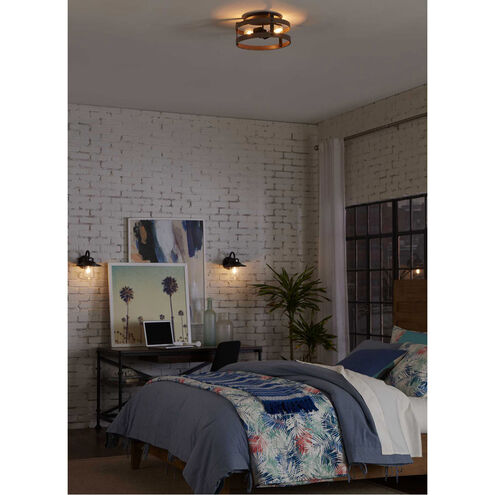 Gulliver 2 Light 14 inch Graphite Flush Mount Ceiling Light