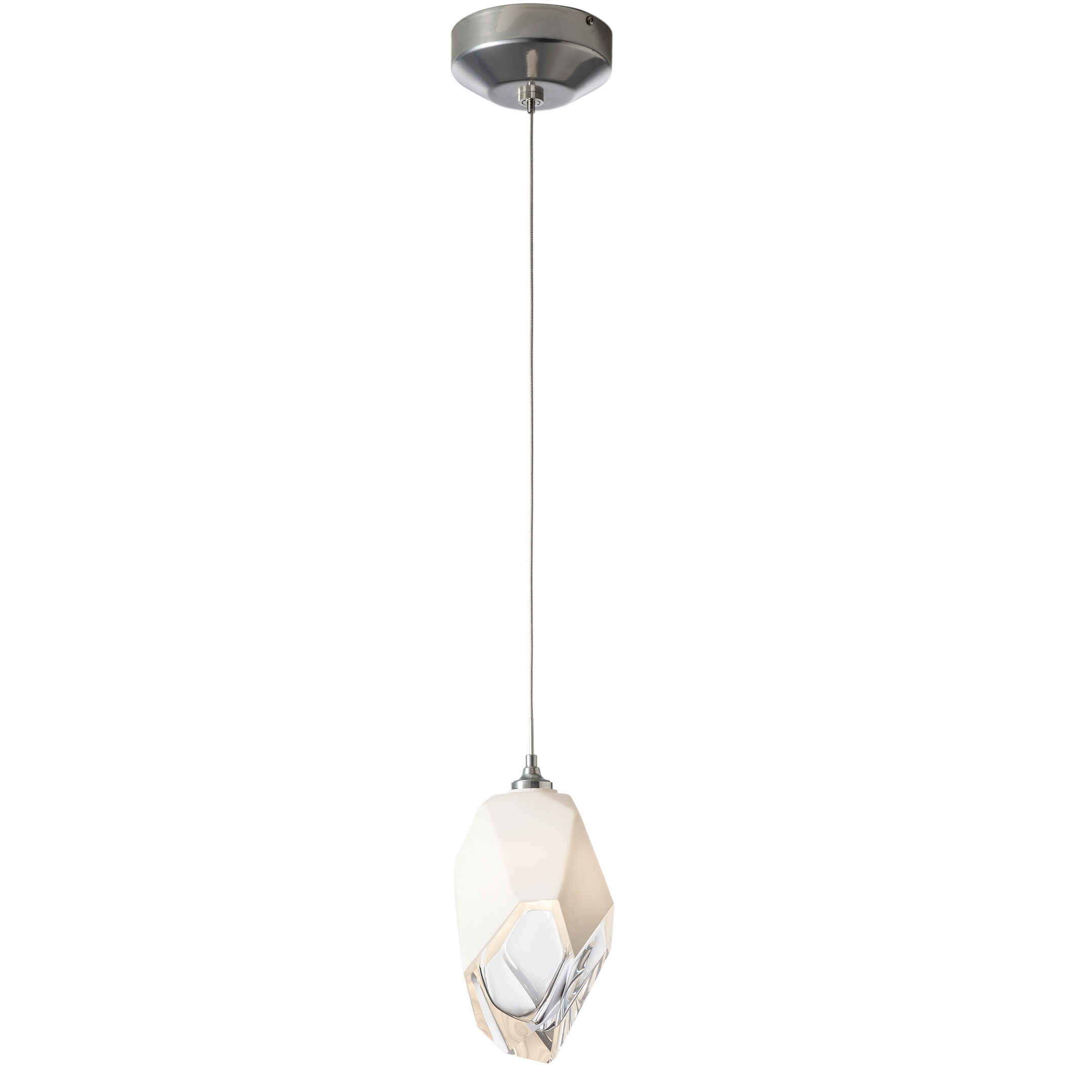 Chrysalis 1 Light 6.1 inch Sterling Mini Pendant Ceiling Light in White Crystal, Large