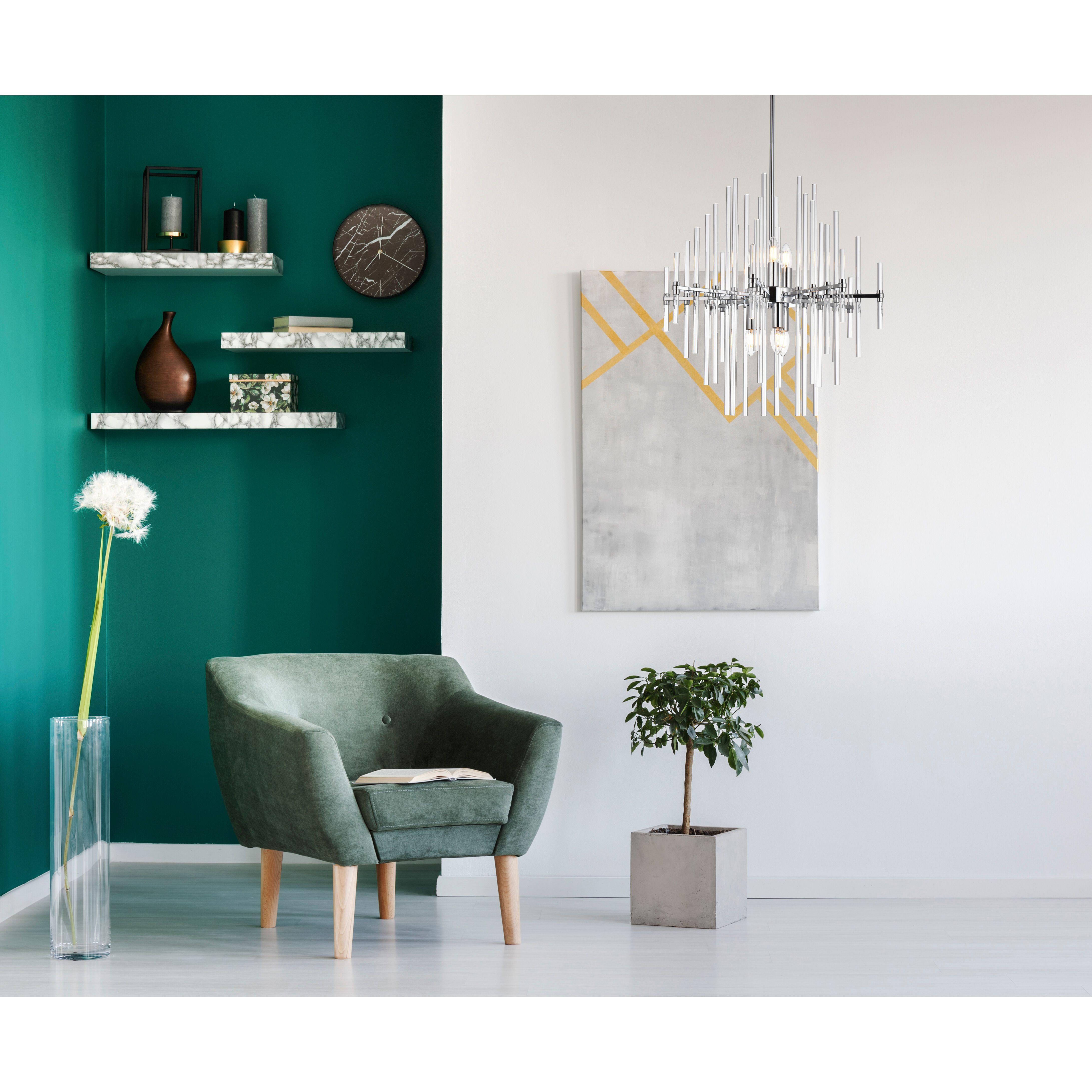 Sienna 6 Light 23 inch Chrome Pendant Ceiling Light