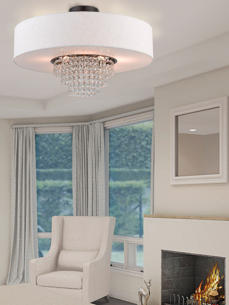 Carlisle 5 Light 22 inch English Bronze Semi-Flush Mount Ceiling Light