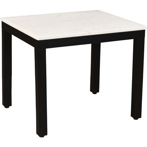 Parson 22 X 18 inch White Marble End Table