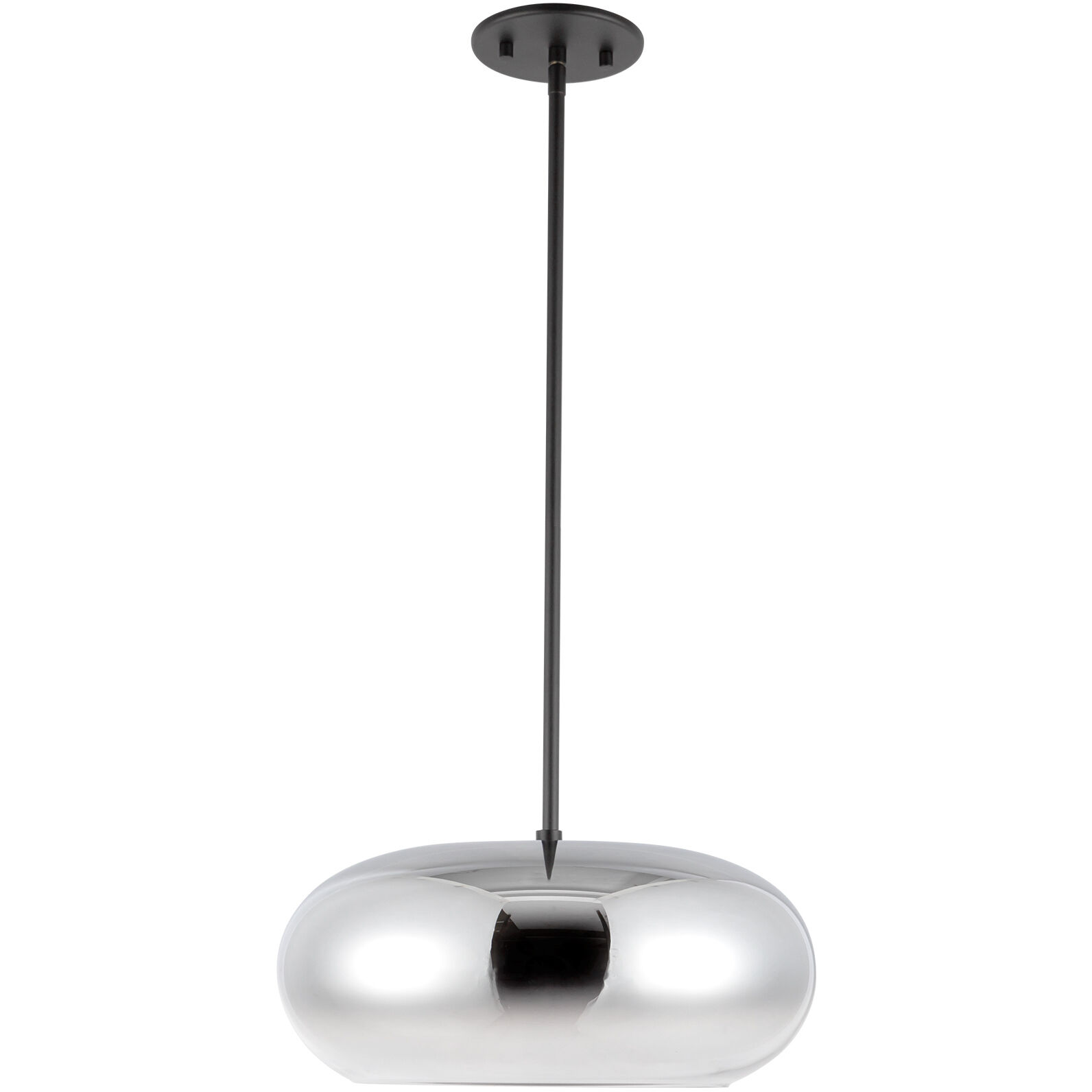 Trinity Pendant Ceiling Light in Chrome Glass