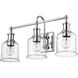 Bryant 3 Light 24 inch Chrome Vanity Wall Light