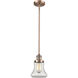 Franklin Restoration Bellmont LED 6.5 inch Antique Copper Mini Pendant Ceiling Light in Clear, Franklin Restoration