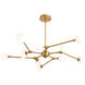 Orbe 10 Light 44.75 inch Brushed Brass Chandelier Ceiling Light