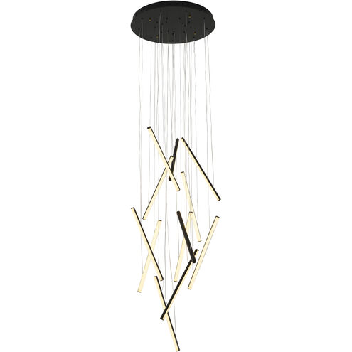Canada LED 24 inch Satin Black Chandelier Ceiling Light