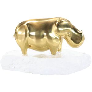 Brass Hippo 10.75 X 6.75 inch Sculpture