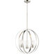 Sentinel 3 Light 20.75 inch Satin Nickel Single Pendant Ceiling Light