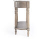 Danielle Marble 40" one- drawer Console Table in Tan/Beige