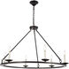 Maine 6 Light 36 inch Black Chandelier Ceiling Light