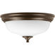 Campbell LED 13 inch Antique Bronze Flush Mount Ceiling Light, Progress LED