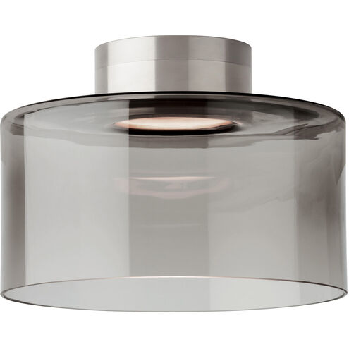Sean Lavin Manette LED 11 inch Satin Nickel Flush Mount Ceiling Light in Transparent Smoke Glass, Integrated LED