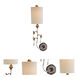 Tivoli 1 Light 7.5 inch Cream Patina With Silver And Gold Wall Sconce Wall Light, Flambeau