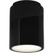 Radiance 1 Light 6.5 inch Gloss Black Flush Mount Ceiling Light in Incandescent