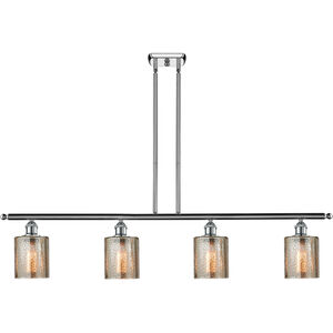 Ballston Cobbleskill 4 Light 48 inch Polished Chrome Island Light Ceiling Light in Mercury Glass, Ballston