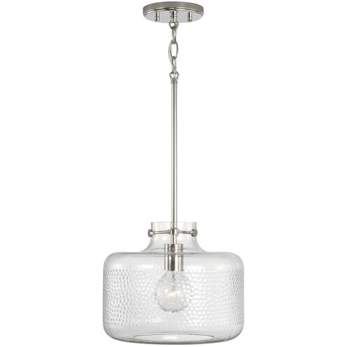 Brighton 1 Light 12 inch Polished Nickel Pendant Ceiling Light