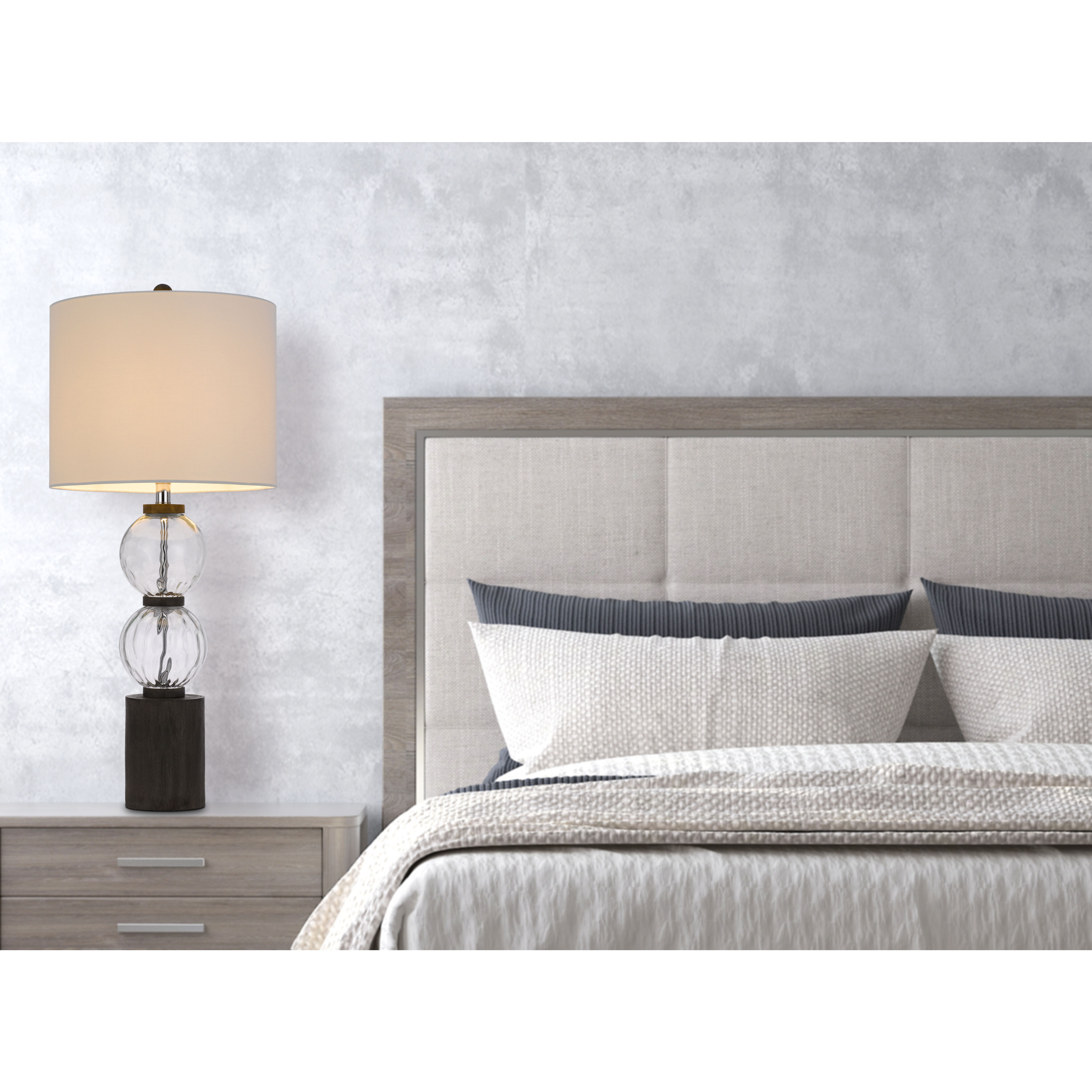 Mystic 35 inch 150.00 watt Dark Oak Lamp Set Portable Light