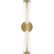Elin LED 23 inch Lacquered Brass Vanity Light Wall Light, Vertical